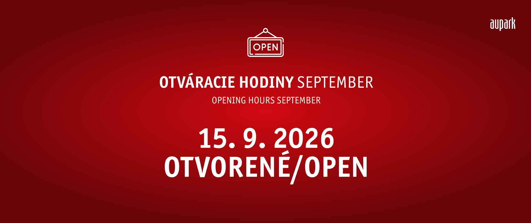 Otváracie hodiny 15.9.2026